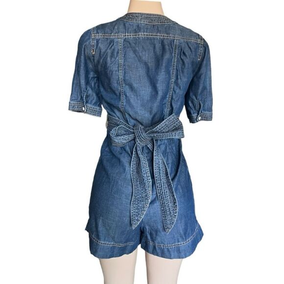 Anthropologie Pilcro + the Letterpress Denim Romper shorts - Picture 4 of 11